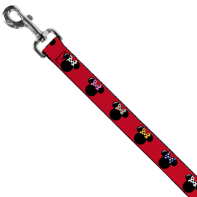 Buckle-Down Pet Leash - Minnie Mouse Silhouette Red/Black/Polka Dot - 6 Feet Long - 1.5" Wide - PawsPlanet Australia