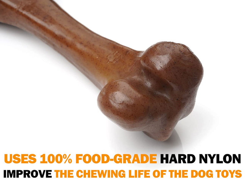 Dog Toys for Aggressive Chewers, UXVA Indestructible Nylon Bone Dogs Chew Toys, Durable Tough Puppy Teething Toys, Interactive Dog Toys for Medium Large Breed, Lifetime Replacement - PawsPlanet Australia