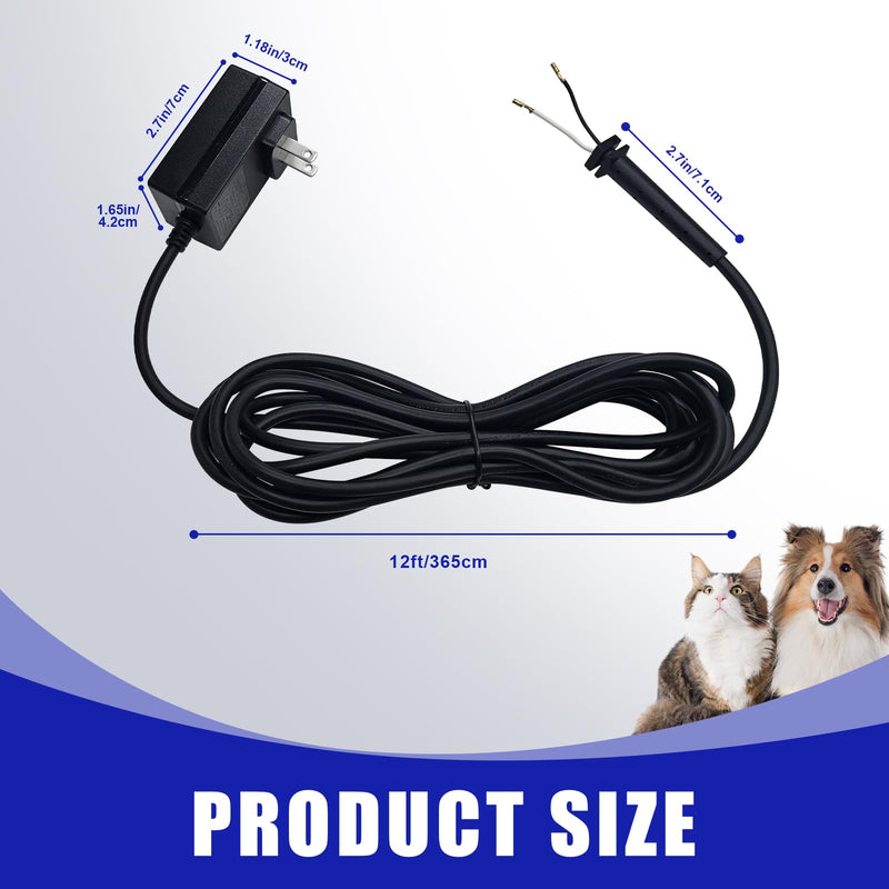 2 Pack Replacement Cords Compatible with Andis Excel SMC Model Clippers,Size 12 Foot Long Cord, Black - PawsPlanet Australia