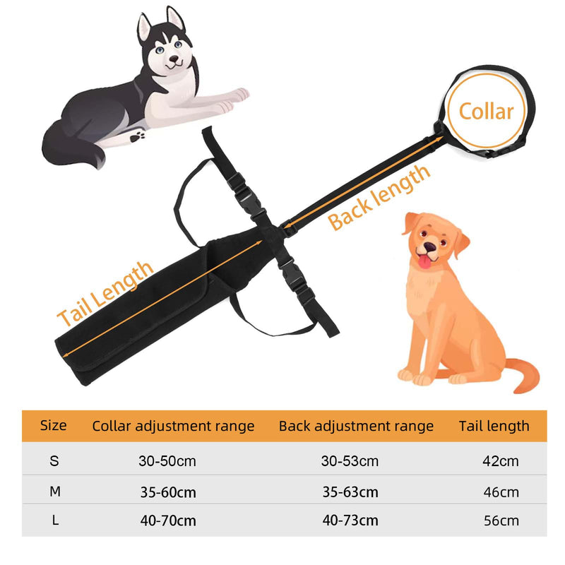 OHCOZZY Dog Tail Protector, Dog Tail Bandage Cover with Tail Guard Ends Protector Sleeve,Dog Harness for Comfortable Wound Injury Recovery,L L Black
