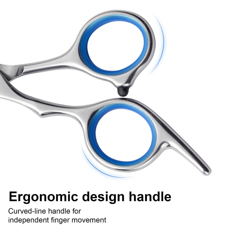 Dog Grooming Scissors Set - ShiningUU 2Pcs Stainless Steel Pet Hair Cutting Scissors with Safety Rounded Tips | Cutting Scissor and Thinning Shear for Dogs Cats Pets - PawsPlanet Australia
