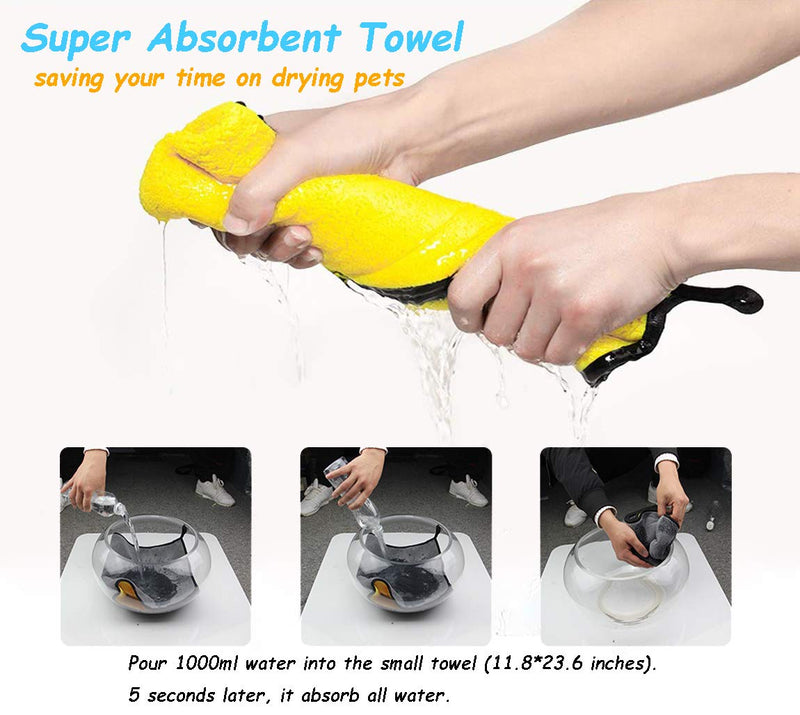 Kwispel 2 Pack Dog Towels Super Absorbent Pet Bath Towel Microfiber Dog Drying Towel for Small Medium Large Dogs and Cats, Machine Washable 2 x Small - PawsPlanet Australia