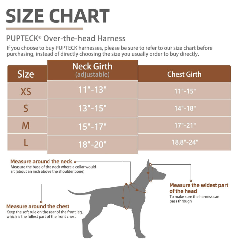 PUPTECK Soft Mesh Dog Harness and Leash Set Pet Puppy Cat Adjustable Reflective Padded Vest No Pull Harnesses, Beige, S S (NECK: 13-15", CHEST: 14-18") - PawsPlanet Australia