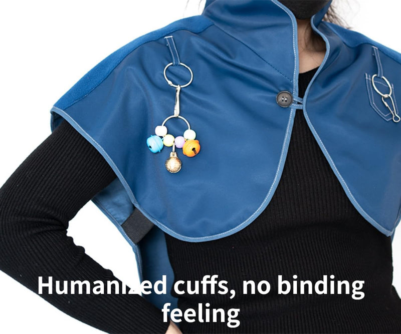 Pet Bird Upgraded Shoulder, Neck Poop Protector and Protective Anti-Scratch Arm Guard Set, Anti-Bite Shoulder Pad Diaper Shawl for Parrot Macaw African Budgies Parakeet Agapornis Fischeri Cockatiel Blue Plus - PawsPlanet Australia