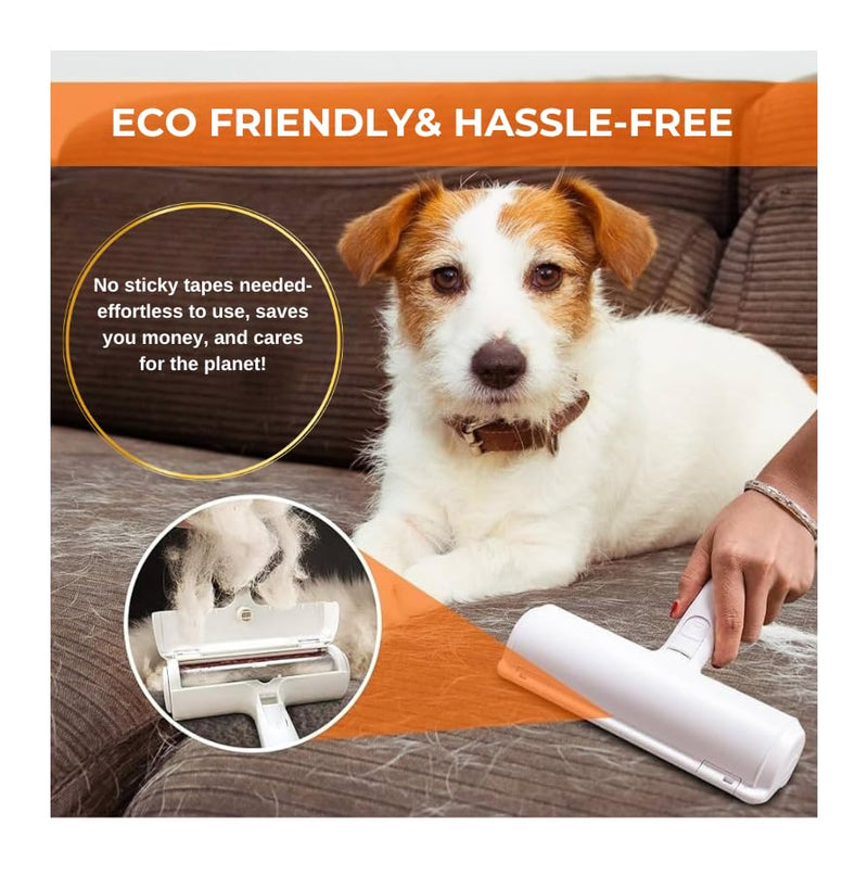 Self-Cleaning Dog Hair Remover Brush – Reusable Lint Roller for Dog and Cat Hair, Sofa Pet Hair Remover, Car Accessories, and Car Detailing Kit – Eco-Friendly and Durable Pet Hair Removal Tool - PawsPlanet Australia