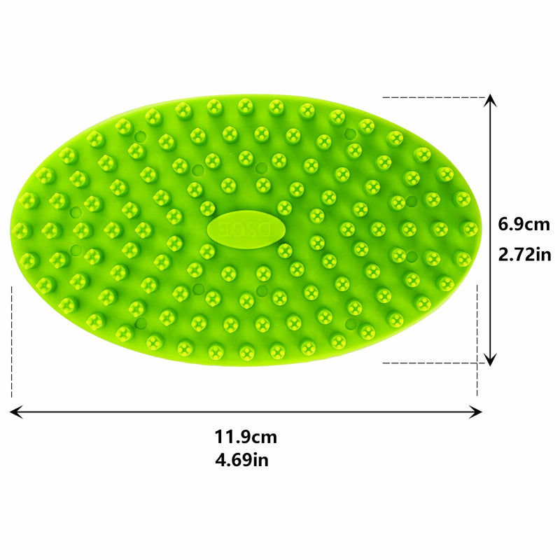 Dog Bath Brush, Green Double-Sided Shampoo Massage Brush, Adjustable Collar Handle for Grooming Short and Long Haired Pets(2pcs) Green(2 pack) - PawsPlanet Australia