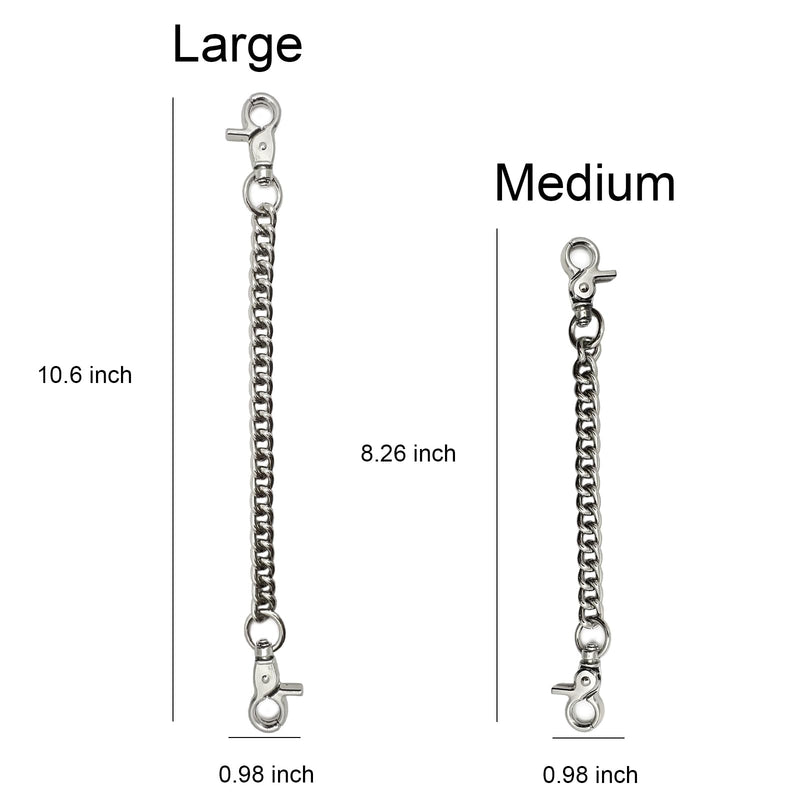 Dog Collar Safety Metal Chain Clip 2PCS, Prong Collar Backup Clips,Double Ended Backup Clasp,Harness Collar Connectors 8.3" DK0969-SV-2P - PawsPlanet Australia