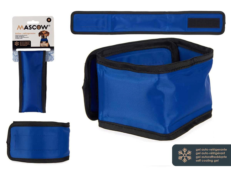 Cooling Collar for Pets - Cooling Scarf for Dogs | Hygienic and Protective | Lasting Refreshing Effect - Refreshing Gel | Safe and Hygienic (Blue - M 45 cm) Blue M - 45 cm