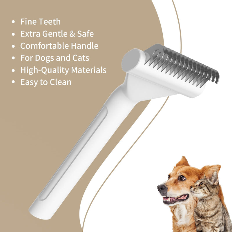 Dog Brush for Shedding cat deshedding grooming supplies for indoor short long hair pet dematting undercoat rake for brish poodle remove matted fur slicker best comb tool cepillo para perros. (White) White - PawsPlanet Australia