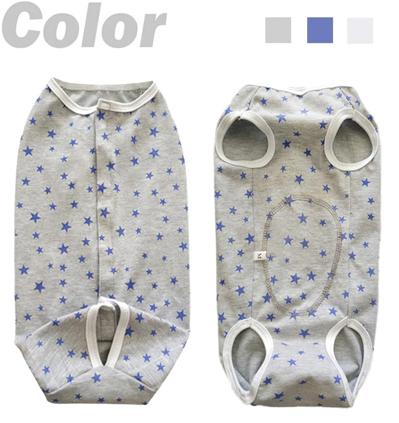 Dog Surgical Recovery Suit, Spay Recovery Suit for Small Medium Dog, Post Surgery Dog Onesie for Male Female Puppy (Grey Stars-XXS) XX-Small Grey Stars - PawsPlanet Australia