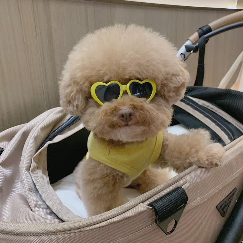 Pink Pet Heart Sunglasses Photos Props Cute Pet Dog Sunglasses Cat Glasses Sun Flower Glasses Pets Party Decor for Small Dogs Cat Accessories Cute Pet Dog Sunglasses purple - PawsPlanet Australia