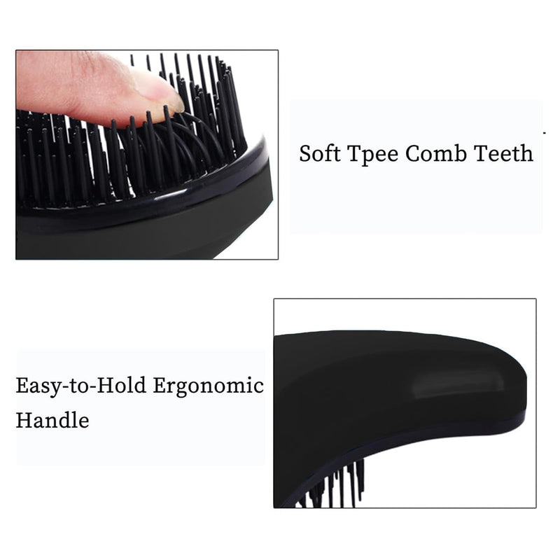 Small Dog Brush- Grooming Tool for Teddy, Yorkies, Maltese, Shih Tzu, Chihuahua - Puppy Hair Brush (Black) Black - PawsPlanet Australia