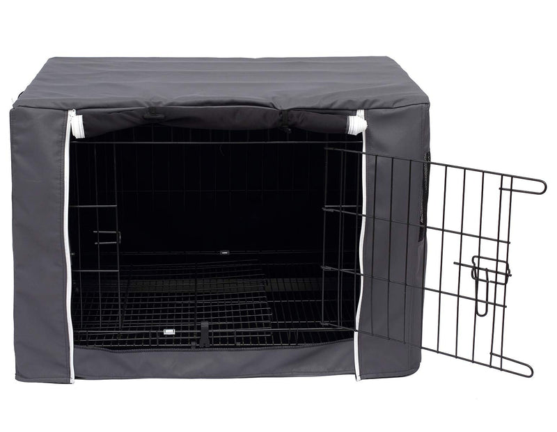Dog Crate Cover for Wire Crates, Heavy Nylon Durable Waterproof Windproof Pet Kennel Cover Indoor Outdoor Protection - Cover only - Dark Grey - M - PawsPlanet Australia