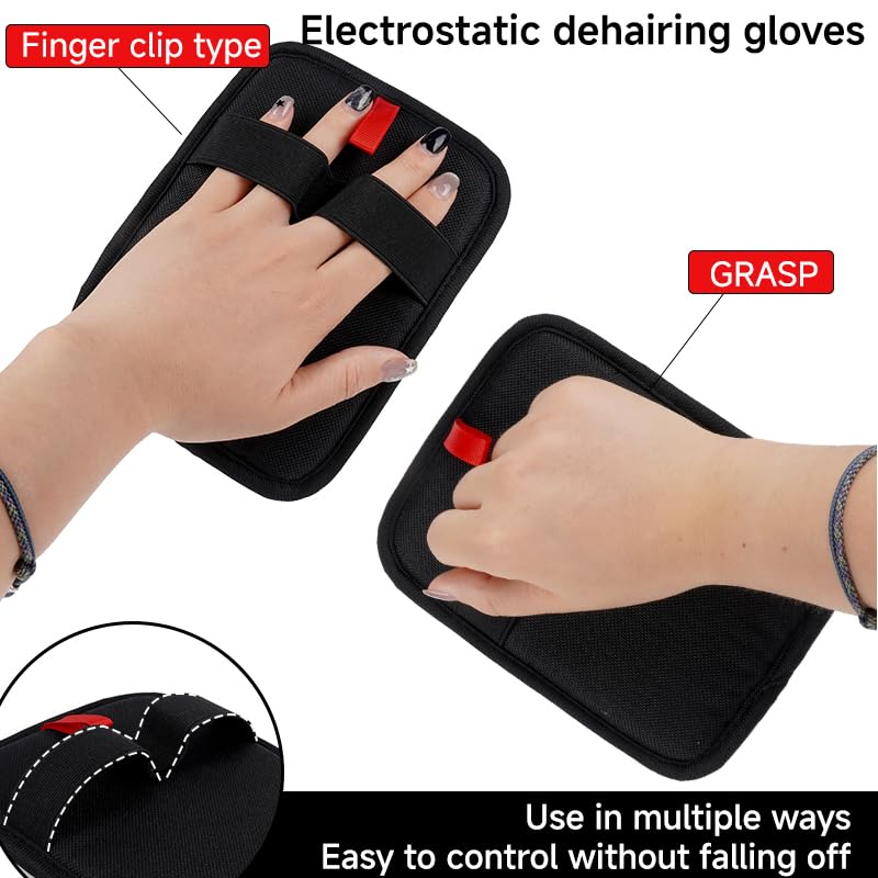 2-Pack Pet Hair Remover, Electrostatic Pet Hair Removal Gloves, Reusable Cat & Dog Hair Remover for Couch, Furniture, Carpet, Curtain, Upgraded Animal Fur Removal Tool - PawsPlanet Australia
