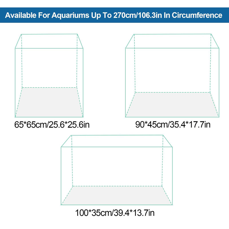 Magnetic Fish Tanks lid Cover Protective Net,DIY Aquarium Anti-Jumping net,Prevents Turtles,Fish,Reptiles from Escaping The Turtles Tanks for Circumference up to 35.4"×17.7" 35.4"×17.7"(90*45cm) - PawsPlanet Australia