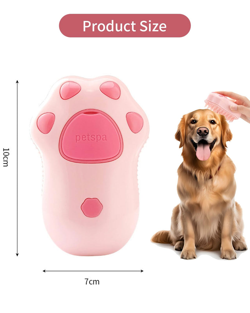 Cat Steam Brush for Shedding 3 in 1,Rechargeable Steam Brush for Cats or Dogs,Massage,Cleaning,Anti-Static Shedding & Combing All In One (Pink) - PawsPlanet Australia