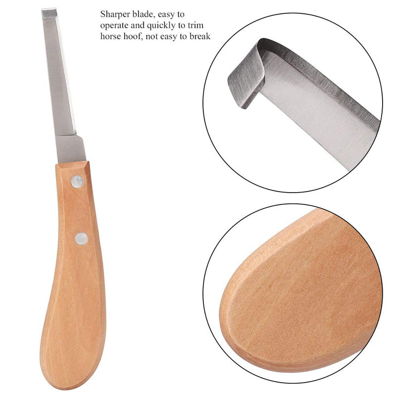 Fdit Straight Blade Shape Horse Hoof Knife Carbon Steel Hoof Knife Trimming Tool for Cattle Horse Use(2#)