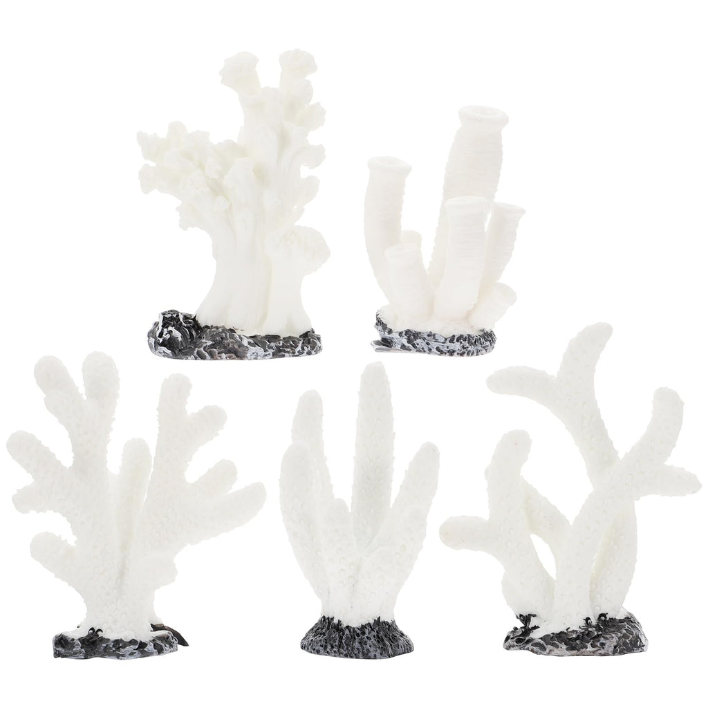 NOLITOY 5pcs Artificial Aquarium Coral Ornament, Simulated Coral Faux Fish Tank Plants Decorations for Landscaping Accessories Tabletop Decor - PawsPlanet Australia