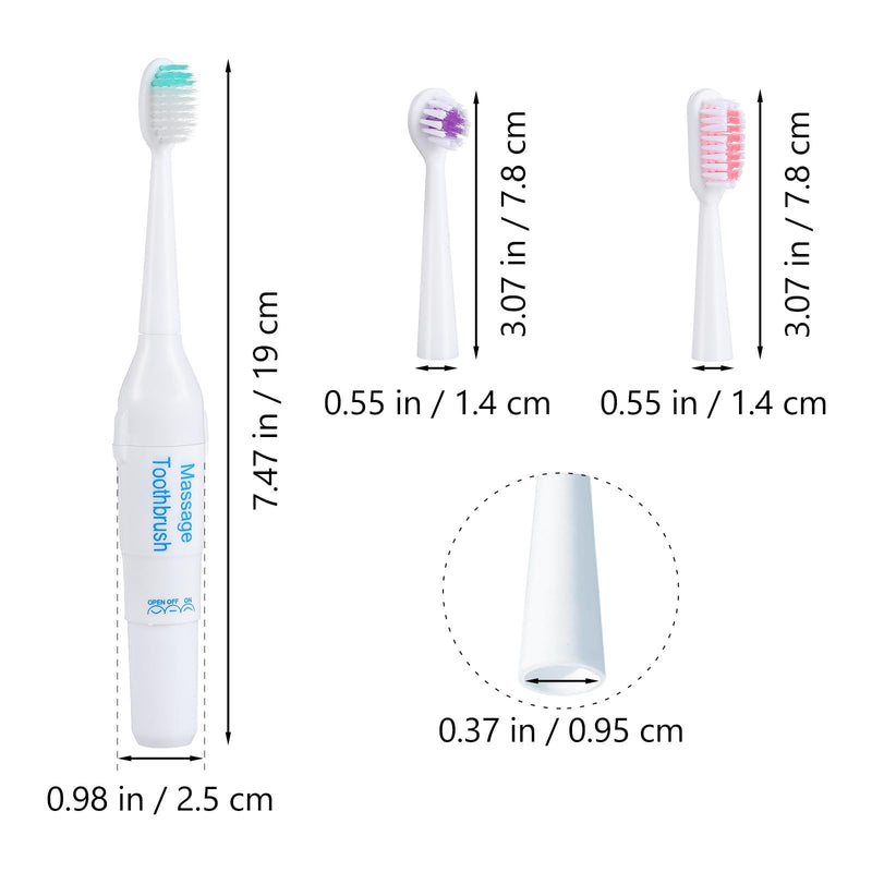 ibasenice Electric Pet Toothbrush 7.48In 1.94oz Sonic Plaque Remover – Gentle Waterproof Travel Brush for Dogs & Cats