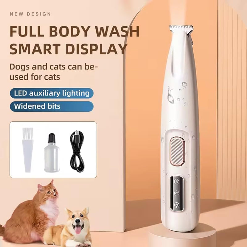 Dog Paw Trimmer with LED Light, 2025 Upgrade Petior Pet Paw Trimmer for Dogs, Pet Hair Clippers for Grooming Kit, LED Display, 35dB Safety Low Noise Pets Trimmers for Paws Eyes Ears Face Rump (1Set) 1set - PawsPlanet Australia