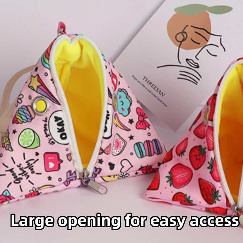 Sugar Glider Bonding Pouch Small Pet Carrier Triangle Bag Sling with Zipper Design Critter Cuddler for Gliders Ferret Rat Hedgehog Hamster (Pink A) Pink A