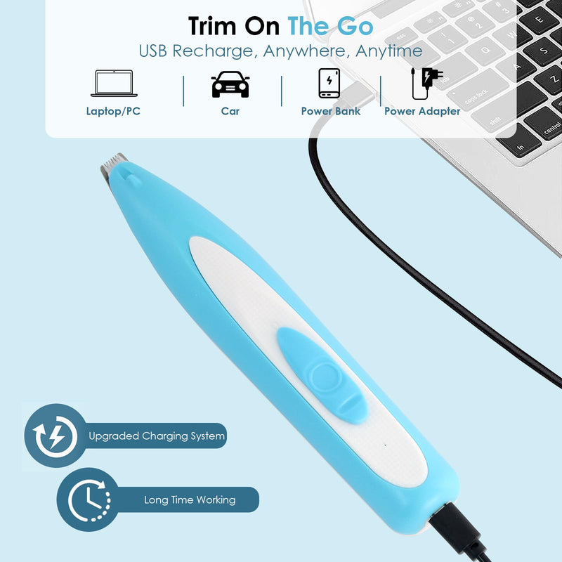 Gayrrnel Dog Paw Trimmer, Paw Trimmers for Dog's Feet - Dog Trimmer for Paws with LED Light Electric Dog Trimmer for Paws - PawsPlanet Australia
