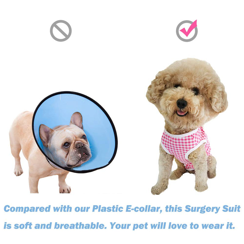 Dog’s Recovery Suit Post Surgery Shirt for Puppy, Wound Protective Clothes for Little Animals(grey stars-s) Small grey stars - PawsPlanet Australia