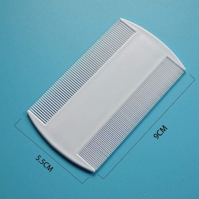 White Double Sided Nit Fine Tooth Head Lice Hair Combs For Kids Pet dog Flea Plastic Hair Remove Lice Brush W8E1 Comb Dog Combs