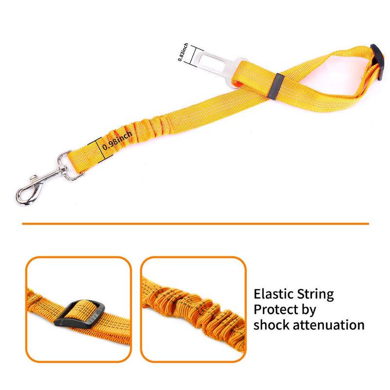 6 Colors Dog Safety Seat Belt,Quality Polyester Fabric,Adjustable,360° Spin Stainless Steel Buckle,with Elastic,High Strength,Wear-Resistant and Durable,Easy to Install,Easy to Wash - PawsPlanet Australia