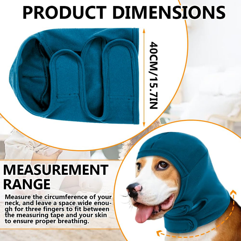 Dog Earmuffs, Ear Muffs for Dogs, Noise Protection, Hearing Protection, Dog Earmuffs, Noise Protection, Ear Protection, Dogs After Surgical Hoody (Blue, L)
