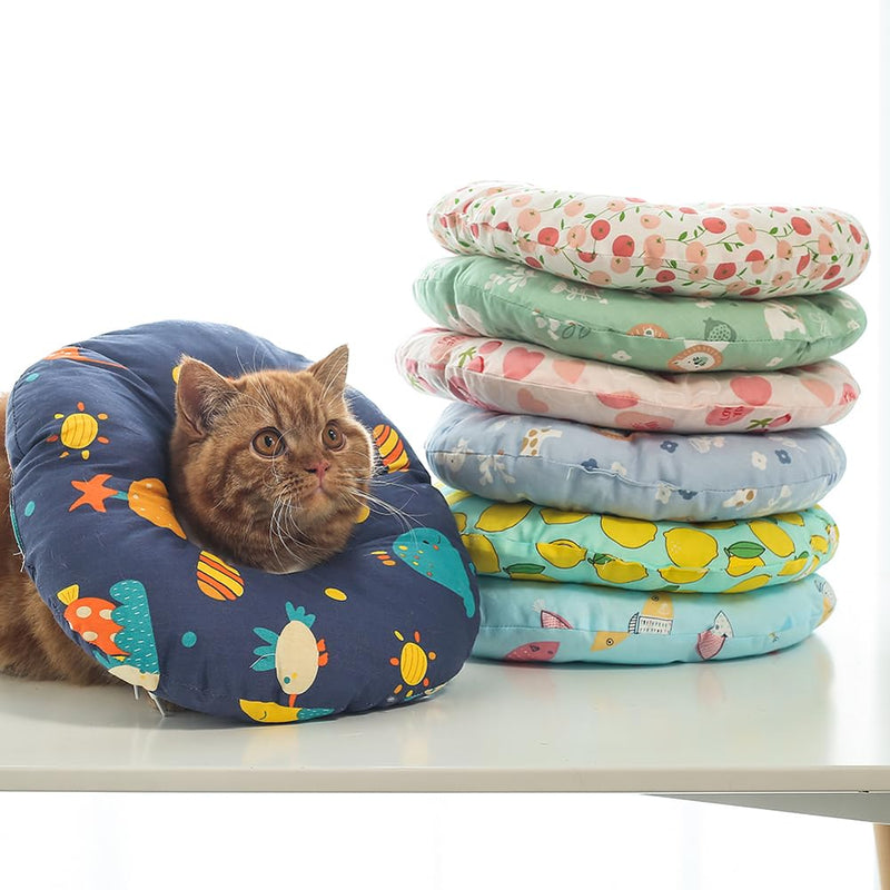 Inflatable Cone Collar for Cats After Surgery,Soft & Alternative Cat Cone,Anti-Lick Wound Elizabethan,Comfortable E Collar（seafloor-xs） seafloor XS