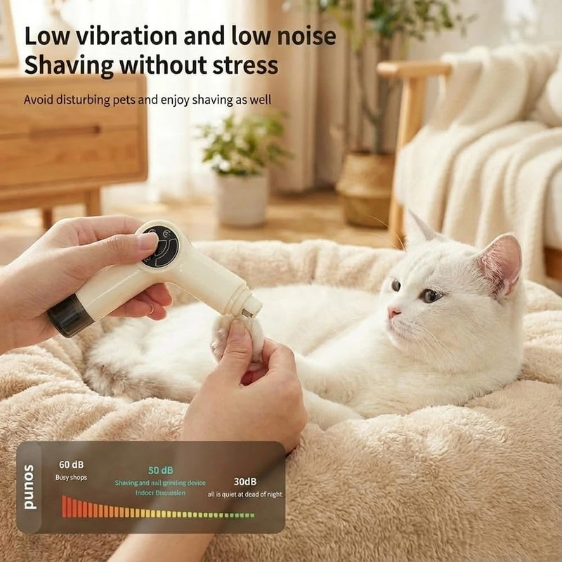 Cat & Dog Nail Clipper and Trimmers 2 in 1, Rechargeable Pet Nails Hair Trimmers with LED Light, for Large Medium Small Dogs Cats Claw Trimmer
