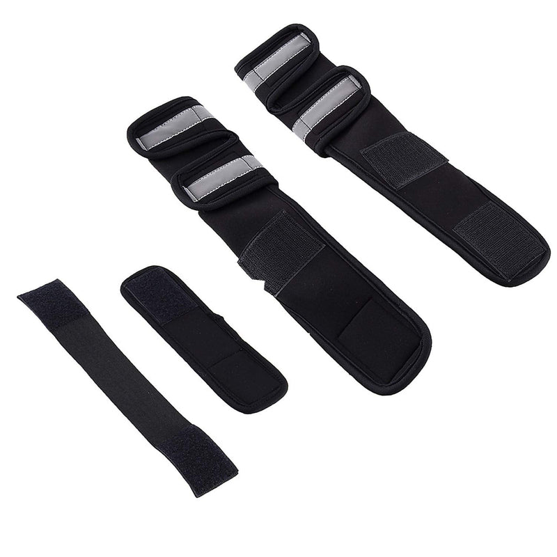 smalllee_lucky_store Shoulder bandage for dogs, reflective, elbow protection for carpus joint, bandage compression wrap, sprains arthritis injuries, sports protection, neoprene, black, S