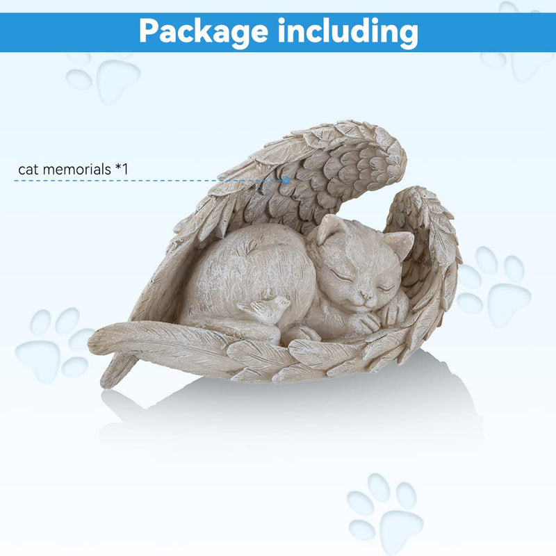 Cat Angel Memorial Statue Commemorates Our Lost Fur Baby,Cat Figurines is Placed in The Outdoor Garden or Tombstone,cat Statue Resin - PawsPlanet Australia