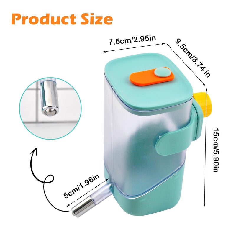 Water Bottle for Rabbits No Drip,Small Animal Leak Proof Water Bottle for Cage Crate,23 oz Pet Hanging Water Dispenser for Bunny Guinea Pig Chinchilla Ferret Squirrel Hedgehog(Green) - PawsPlanet Australia