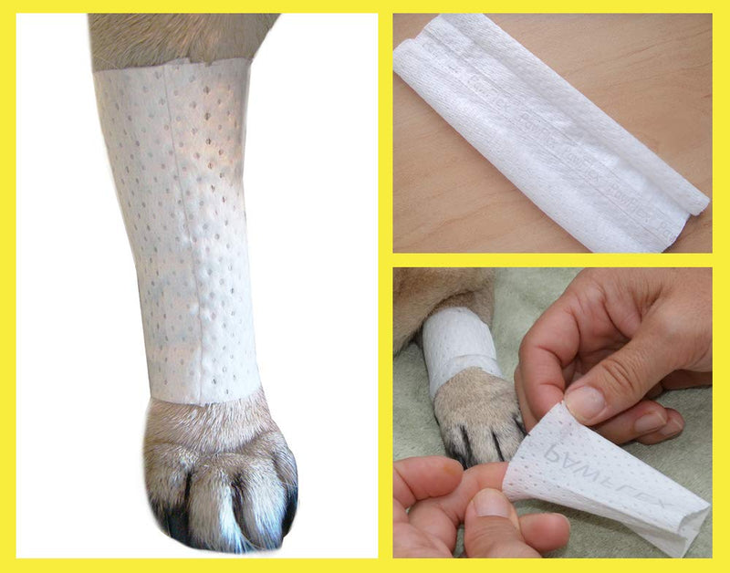 Protective Sleeve Tubular Cover - Bandages - for Dogs Cats and Other Pets First Aid Wound Care Comfortable Non-Adhesive Breathable & Water Resistant 12 Strips (yields 24-36 Covers)-(X-Large)