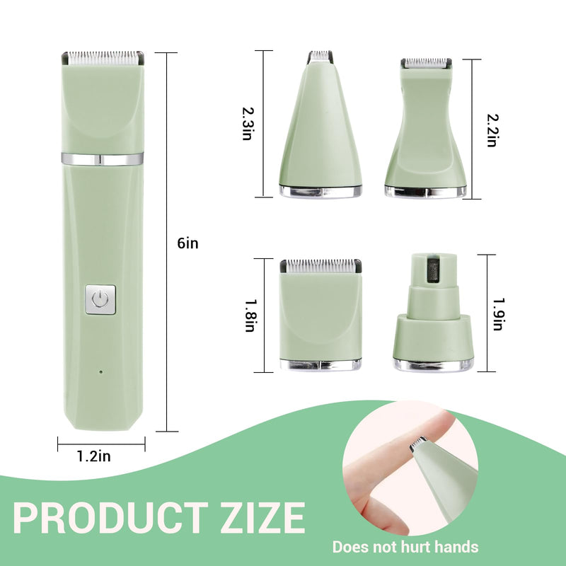 Dog Cat Hair Clippers Grooming Kit with Nail Grinder,4-in-1 Electric pet Clippers for Dogs,Low Noise USB Rechargeable Cordless for Dogs Cat,for Cats and Other Pets - PawsPlanet Australia