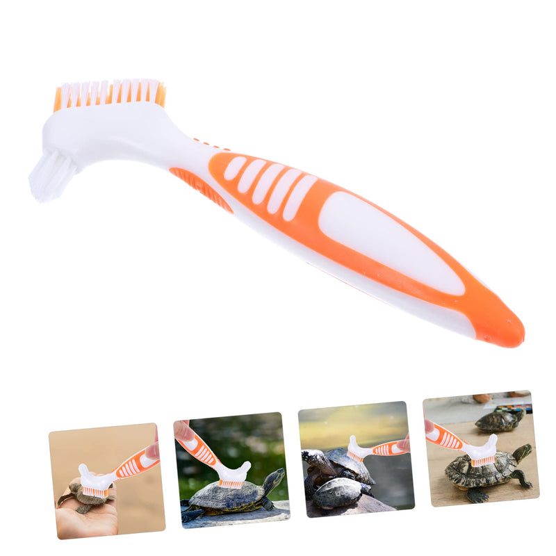 Turtle Shell Cleaning Brush - Aquatic Tortoise Shell Mud with Soft Nylon Bristles, 2-in-1 Design for Large and Small Areas, Promotes Pet Health - PawsPlanet Australia