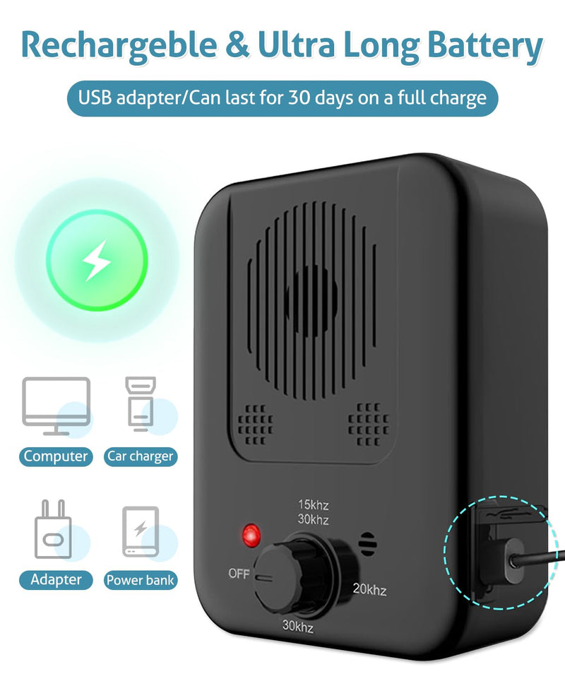 Anti Barking Device for Dogs, Rechargeable Dog Bark Stopper, Bark Box Indoor Outdoor for Dogs, Chemicalfree Dog Bark Deterrent Devices, Stop Neighbors Dog from Barking for All Breeds of Dogs(Black) Black - PawsPlanet Australia