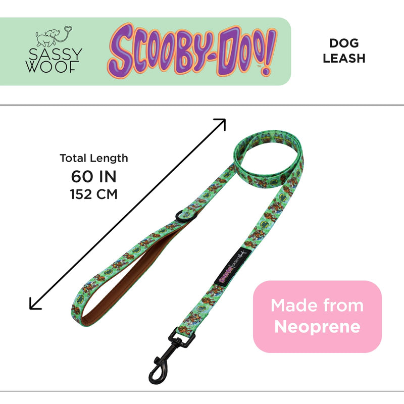 Sassy Woof Scooby-Doo™ Dog Leash 60-Inch with Neoprene Padded Handle - Comfortable, Durable, and Stylish for Small to Large Dogs - Officially Licensed - PawsPlanet Australia