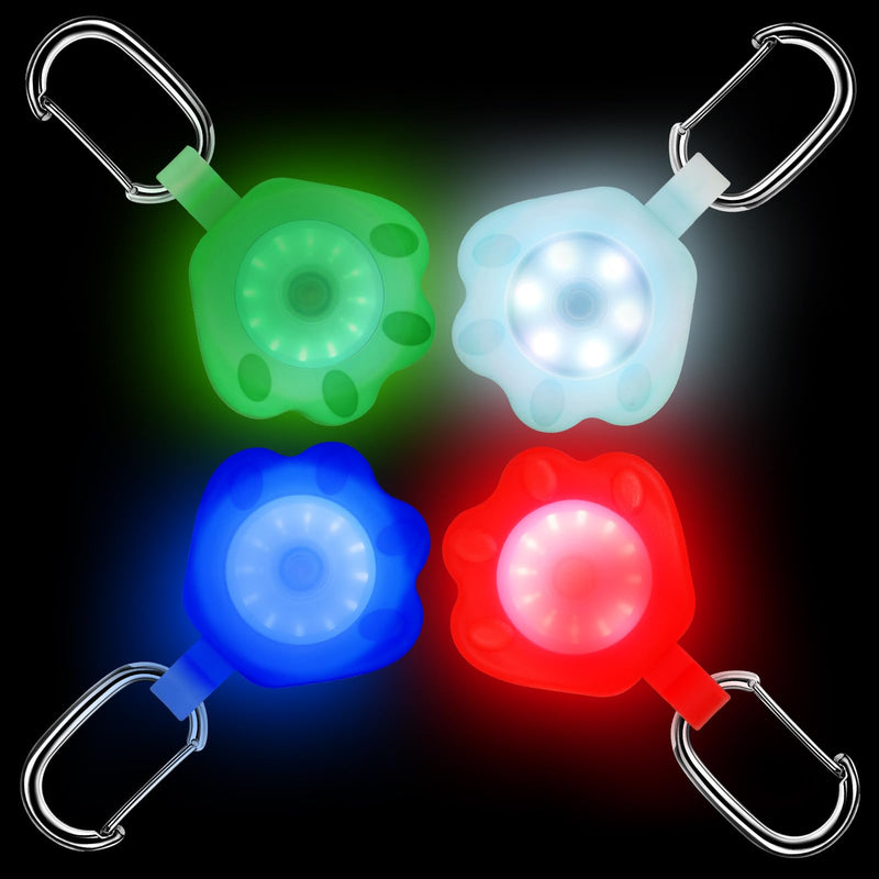 2-Pack Dog Light with USB Rechargeable, Color Changing Collar Light,IP67 Waterproof LED Safety Lights White - PawsPlanet Australia