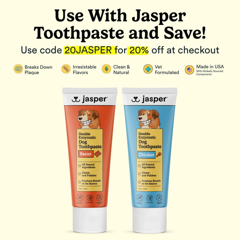 Jasper Microbrush Vet Approved Cat Toothbrush, Soft-Bristled Toothbrush Kit for Felines & Small Dogs, Non-Slip Handle with 2 Replaceable Tooth Brush Heads, Use with Cat Toothpaste, 2-Pack, Gray Mist Gray 2 Pack