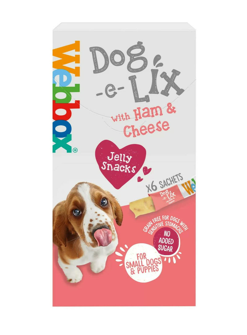 Webbox Dog-e-Lix Treats Ham & Cheese Jelly Treats (36 Treat Sachets) Ham & Cheese 6 Pack - PawsPlanet Australia