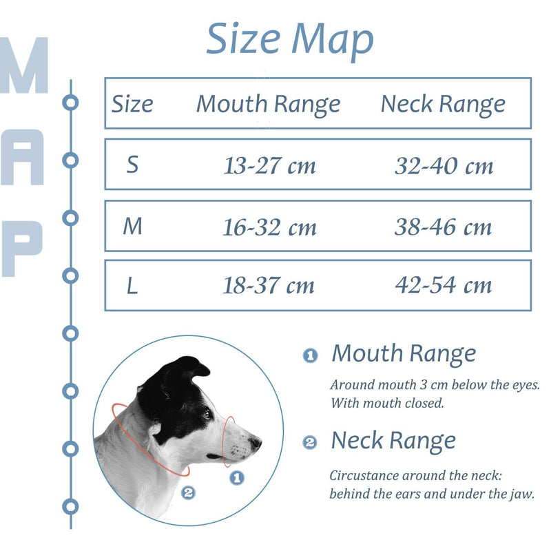 Dog Head Collar with Padded Fabric, Head Harness for Dogs, Anti pulling Head Halter Collar, Adjustable and Easily Control (M, Lake Blue) Medium