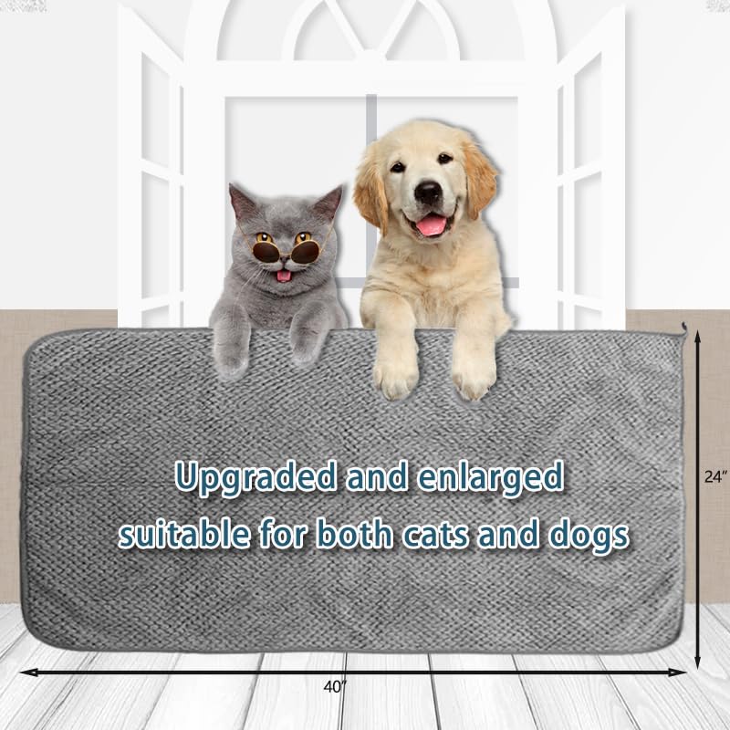 Dog Towels, Microfiber Quick Towel for Drying Dogs,Super Absorbent Pet Grooming Towel, Quick Drying Paw Towel, Suitable for Small and Medium Dogs Cats Pets Shower & Bath (Grey 40 * 24 inch) - PawsPlanet Australia