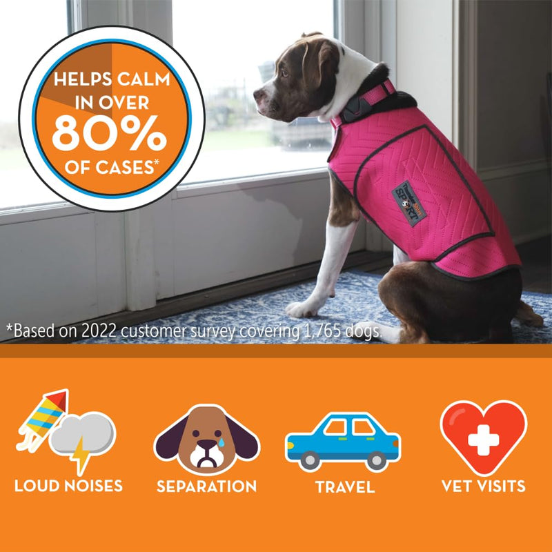 ThunderShirt for Dogs, Large, Fuchsia Sport - Dog Anxiety Relief Calming Vest - PawsPlanet Australia