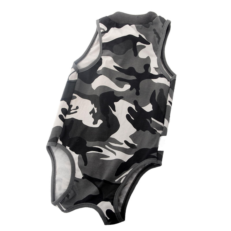Zerodis Cat Cleaning and Grooming Accessories√∂r Recovery Suit, Post-Op Suit for Cats after Surgery with Camouflage Pattern and Button Design Made of Modal for Wound Healing and Licking (Camouflage L) Camouflage L