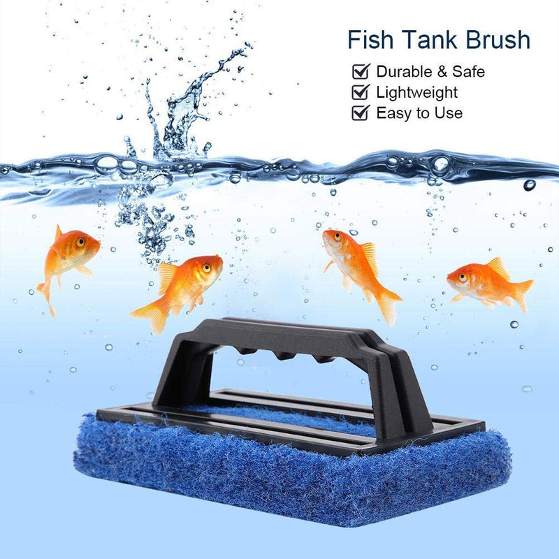 Yosoo Aquarium Fish Tank Cleaning Brush, Glass Algae Scraper Cleaner, Aquarium Cleaning Tool, Hand-held Plastic Bathroom Tile Surfaces Household Kitchen - PawsPlanet Australia