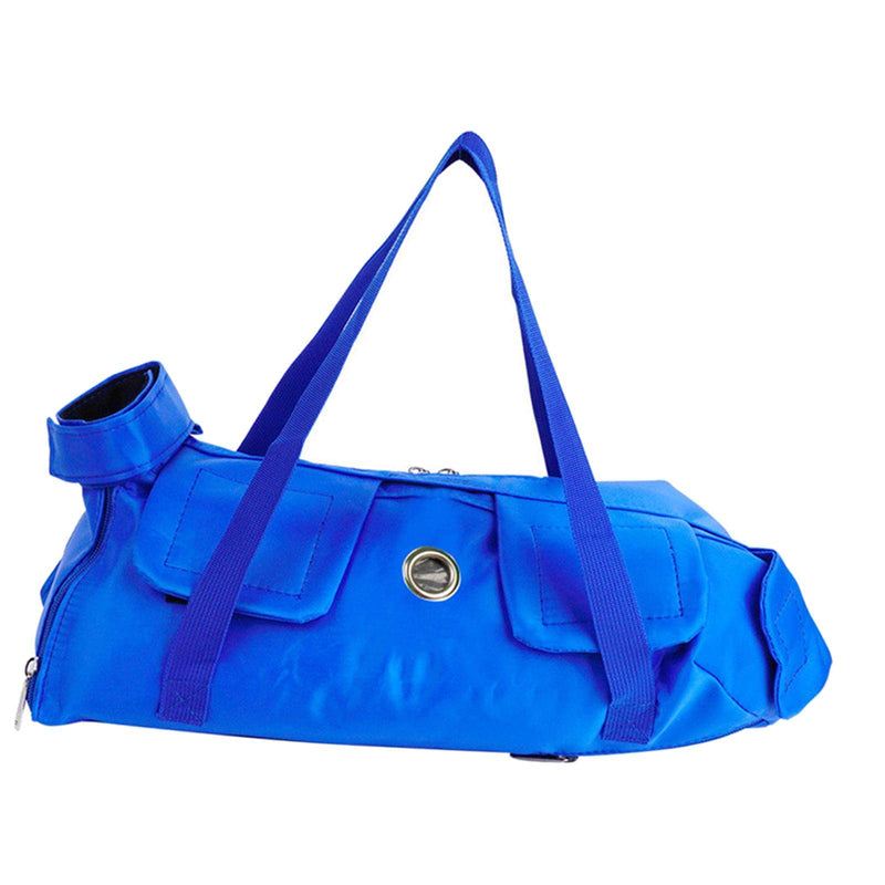 Cat carrier bag, cat grooming bag, pet carrier, nylon, lightweight, anti-scratch, zippered, for grooming, travel, walks, vet visits, blue, l