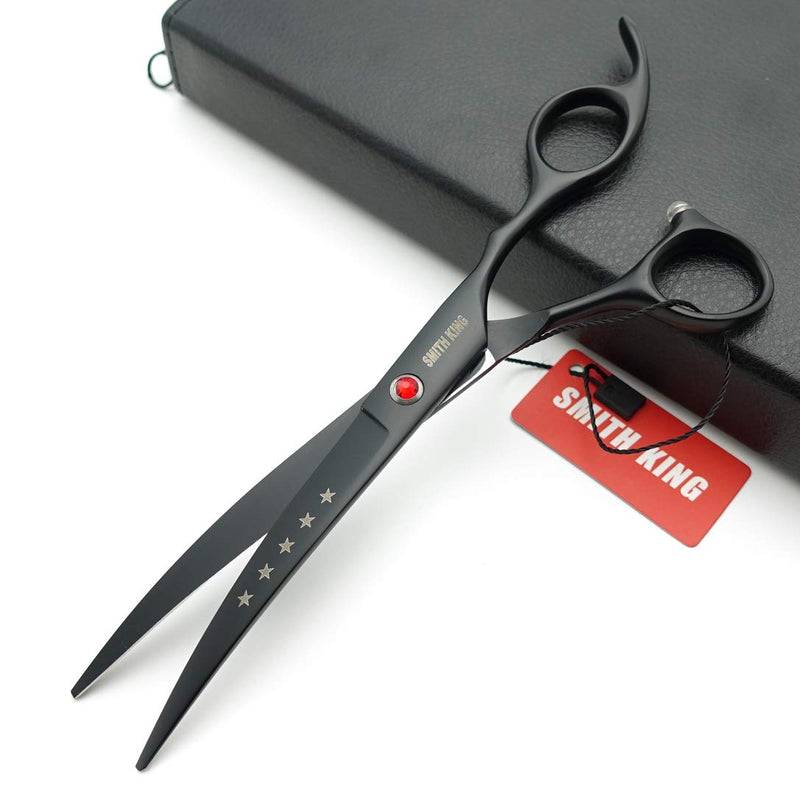 7.0 inches Professional Dog Grooming Scissors Set Straight & thinning & Curved 4pcs in 1 Set (Black) - PawsPlanet Australia